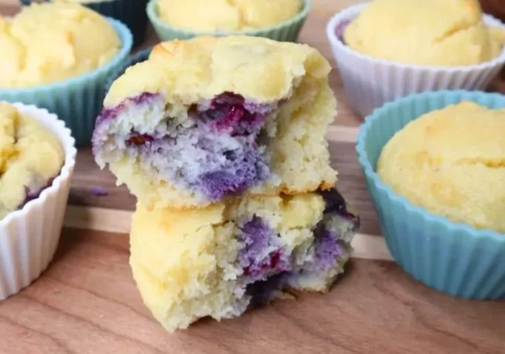 Almond Flour Lemon Blueberry Muffins