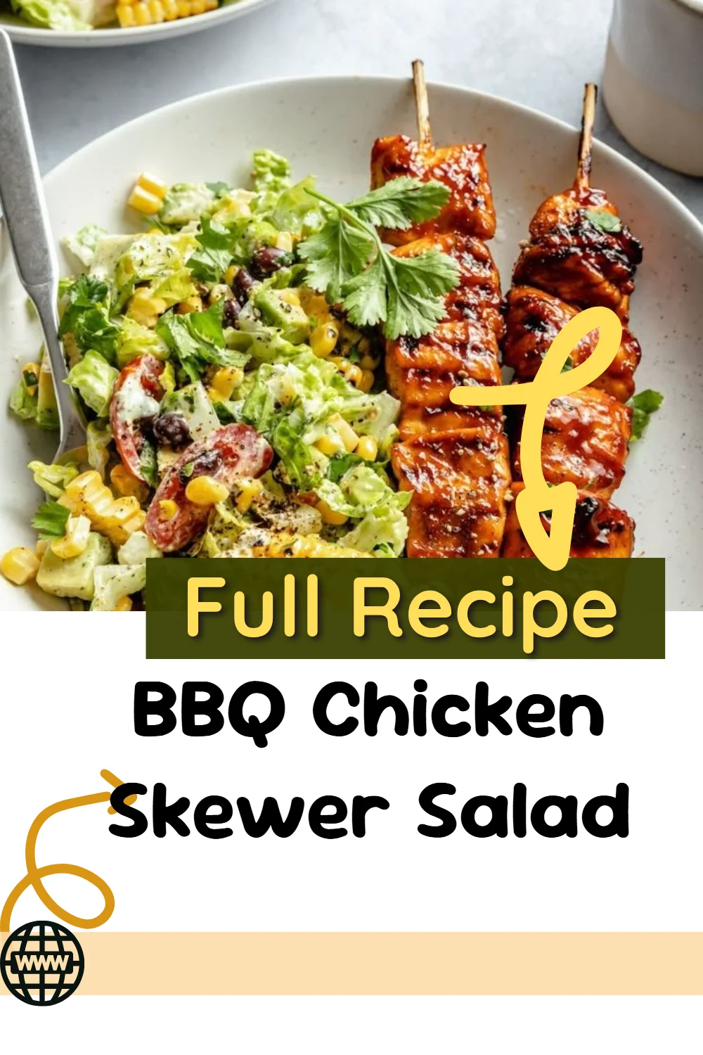 BBQ Chicken Skewer Salad