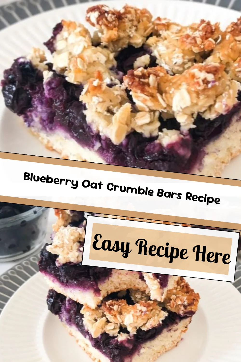 Blueberry Oat Crumble Bars Recipe