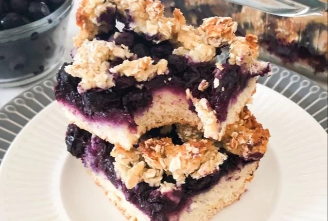Blueberry Oat Crumble Bars