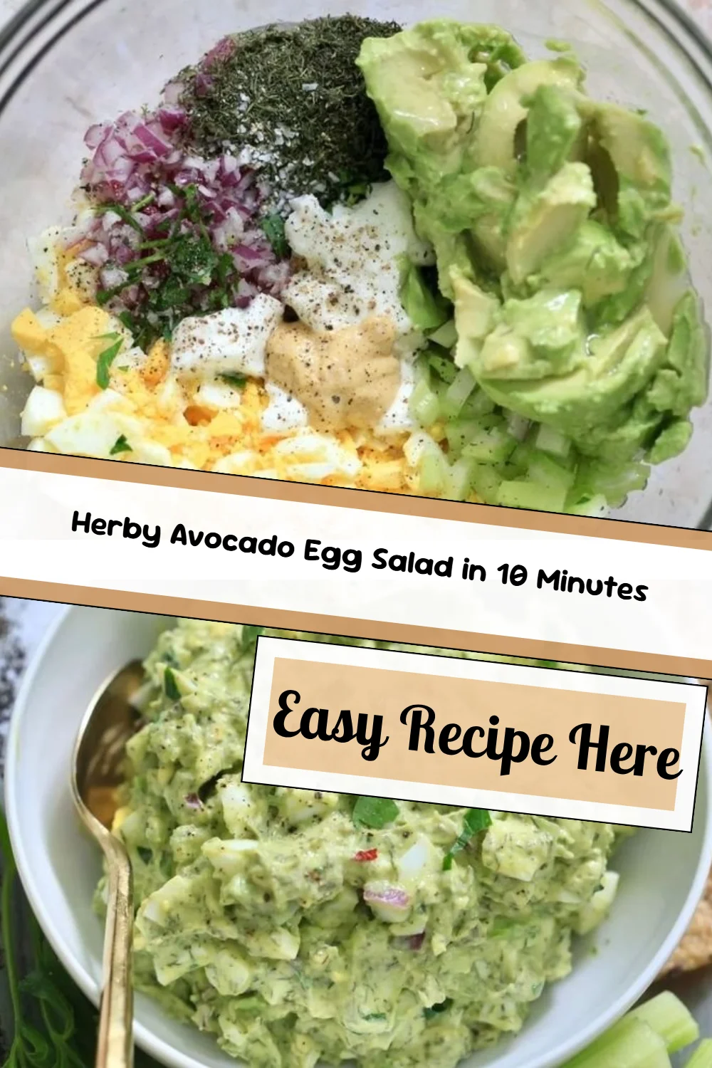 Herby Avocado Egg Salad in 10 Minutes