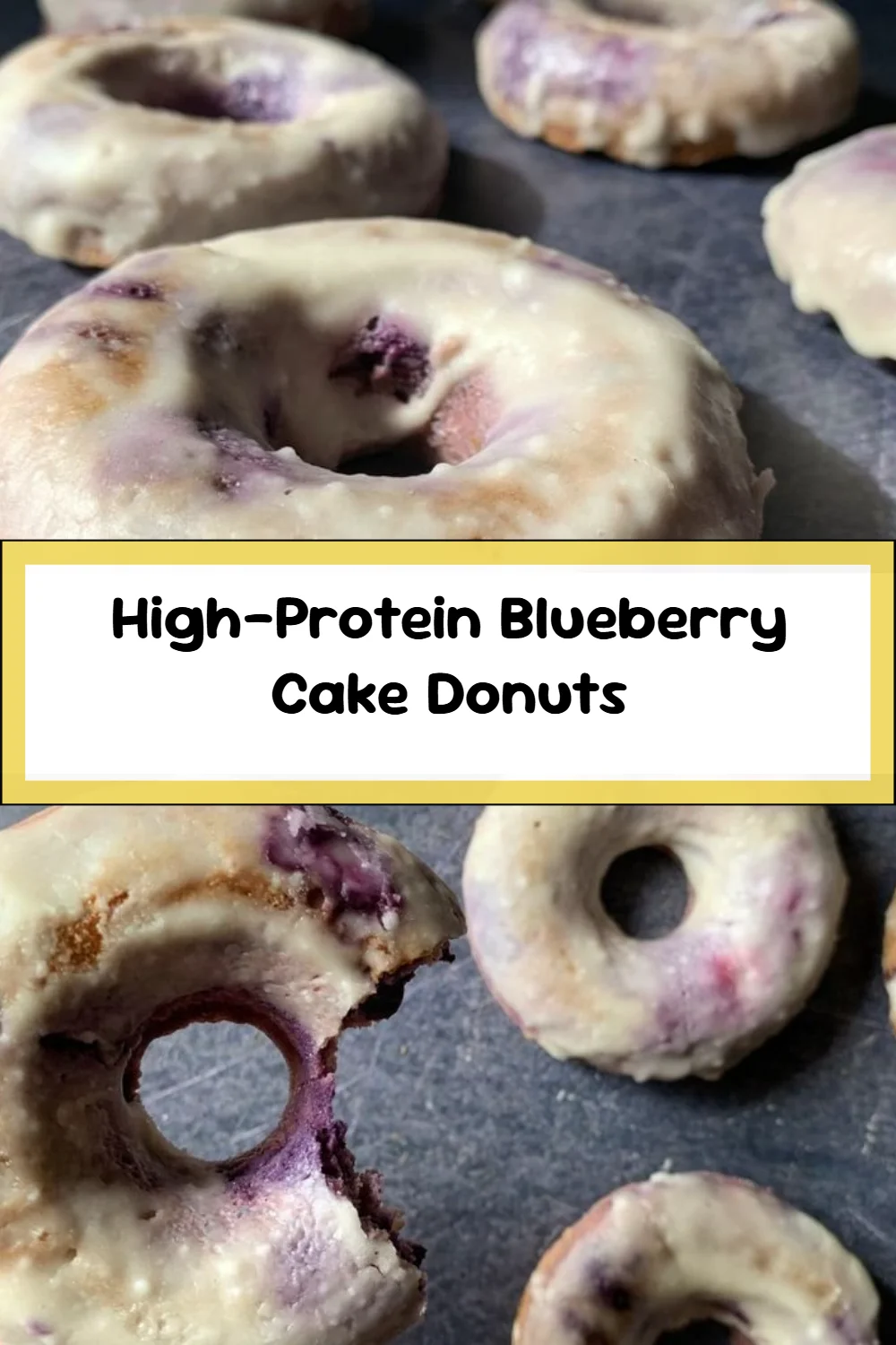 High-Protein Blueberry Cake Donuts