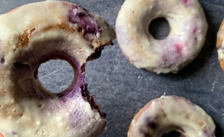 High Protein Blueberry Cake Donuts
