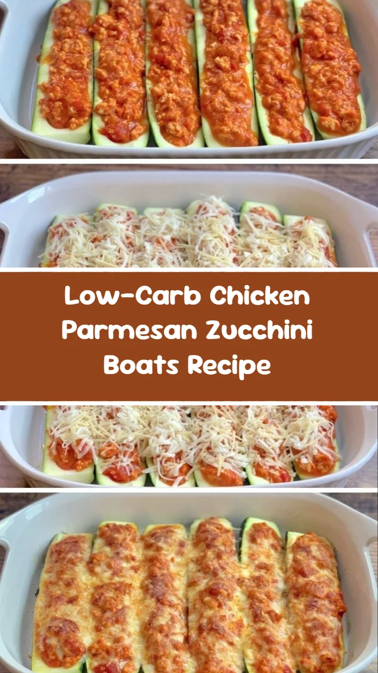 Low-Carb Chicken Parmesan Zucchini Boats Recipe