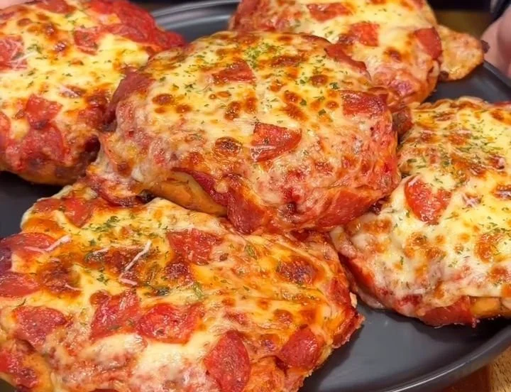 Delicious nutritious pizza buns fresh from the oven