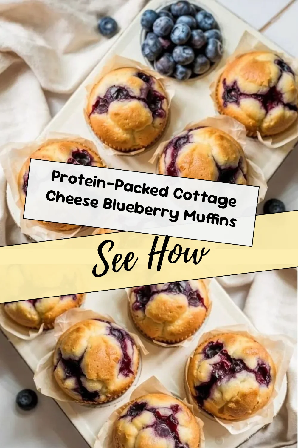 Protein-Packed Cottage Cheese Blueberry Muffins