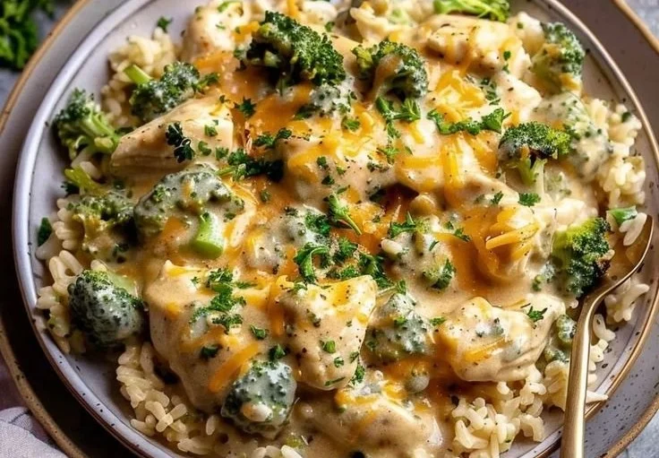 Crockpot Creamy Broccoli Cheddar Chicken